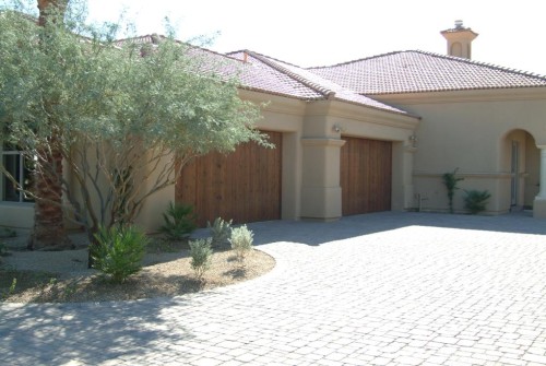 Double Wood overlay garage doors